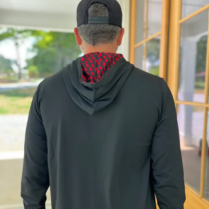 PREORDER - Athens Red and Black State Performance Hoodie