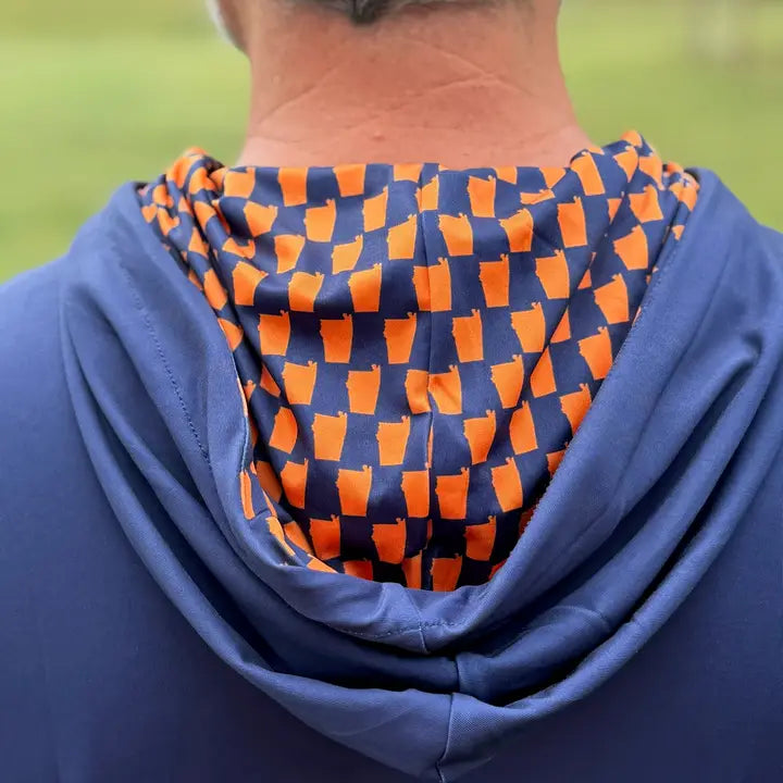 Auburn Navy Blue and Orange State Performance Hoodie