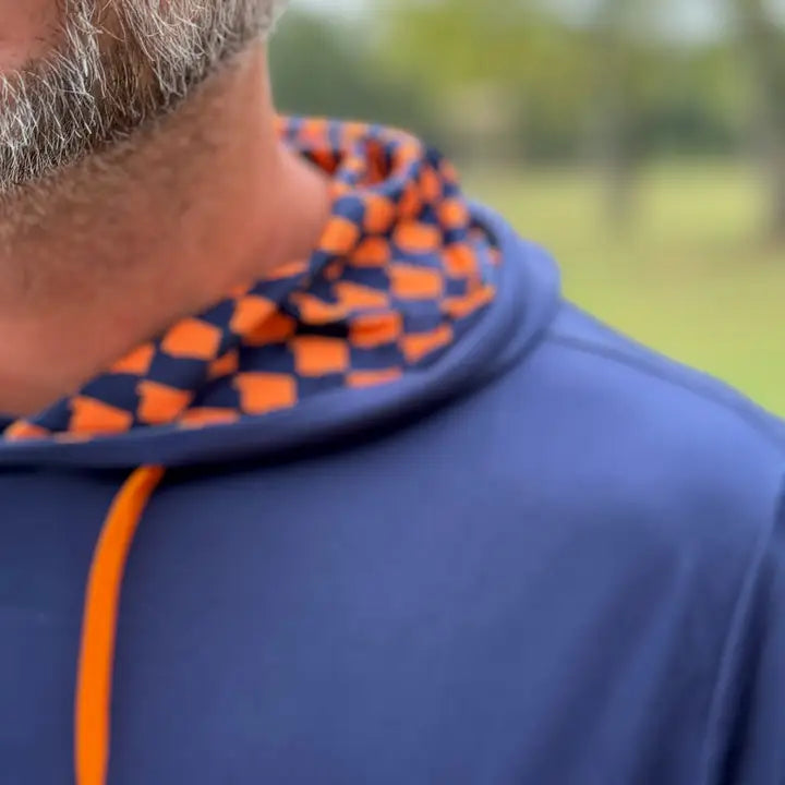 Auburn Navy Blue and Orange State Performance Hoodie