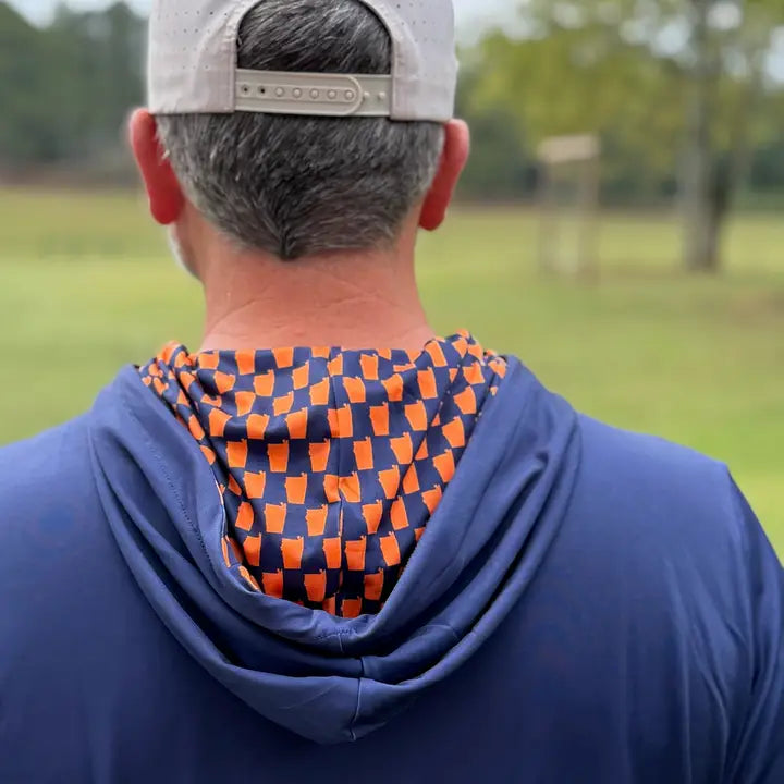 Auburn Navy Blue and Orange State Performance Hoodie