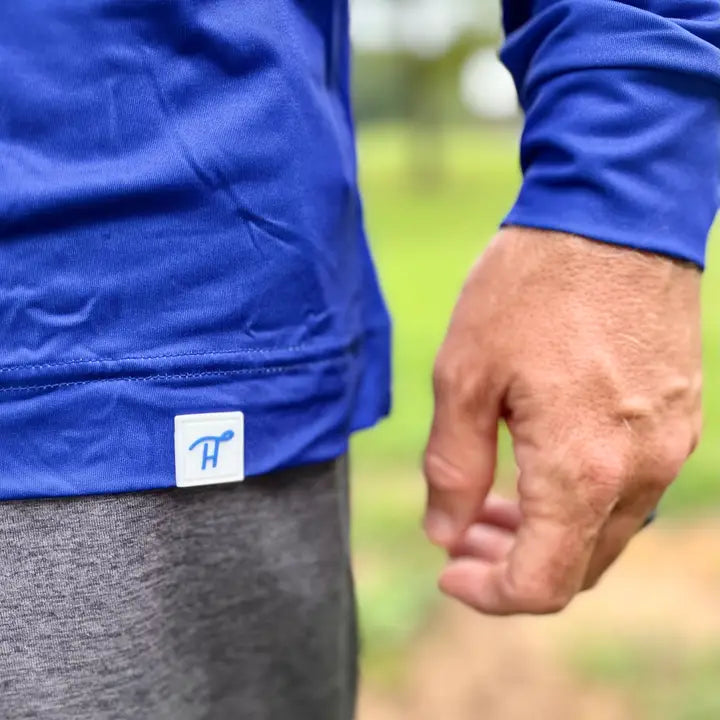 Lexington Blue and White State Performance Hoodie