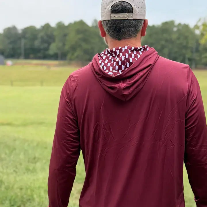 Starkville Maroon and White State Performance Hoodie