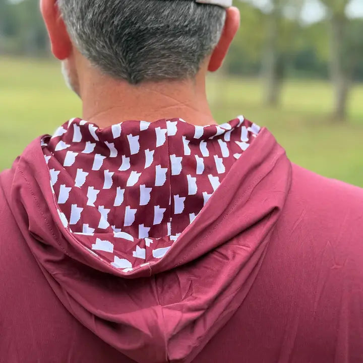 Starkville Maroon and White State Performance Hoodie
