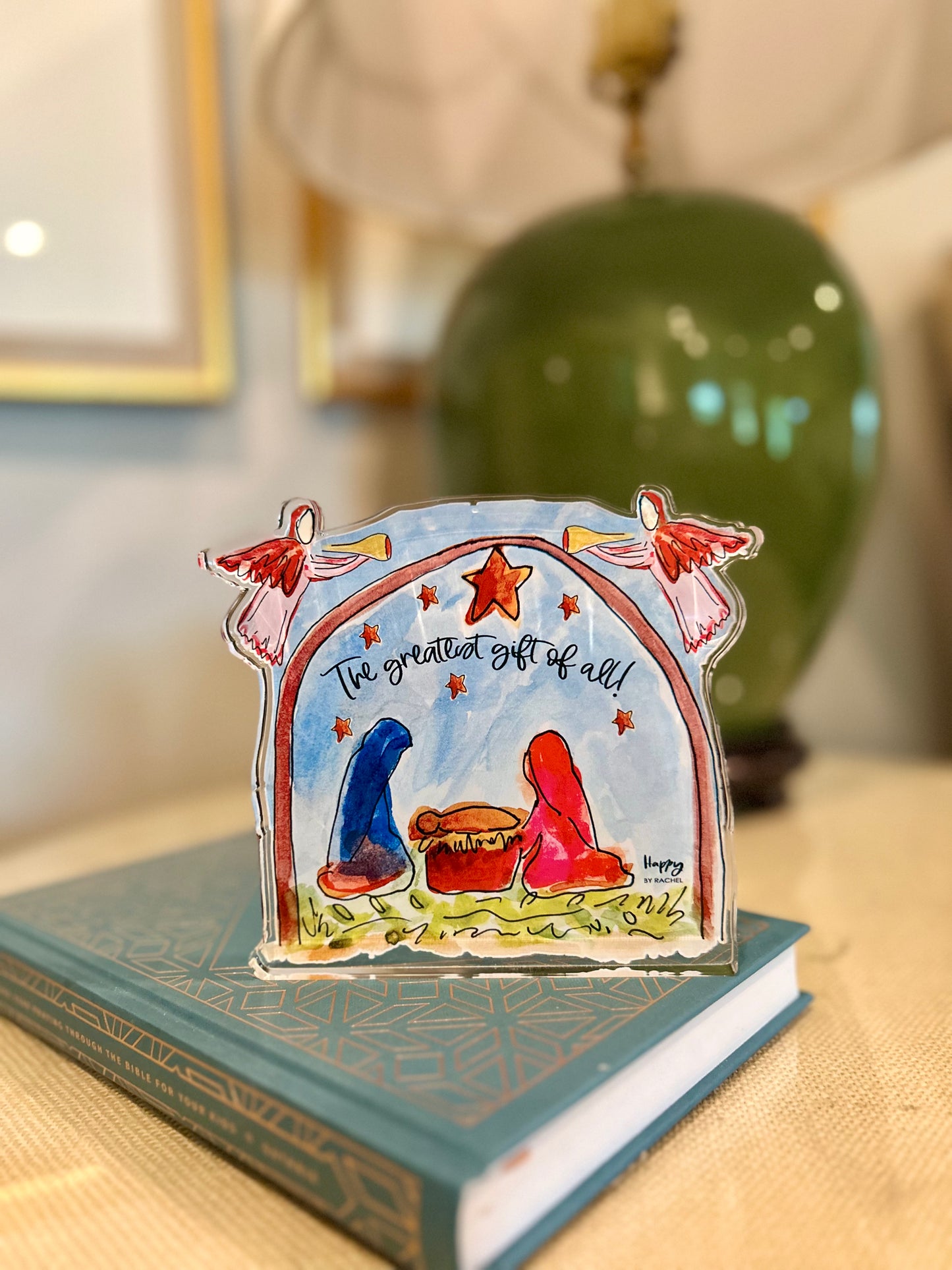 ACRYLIC Greatest Gift Nativity Sitter & Napkin Weight