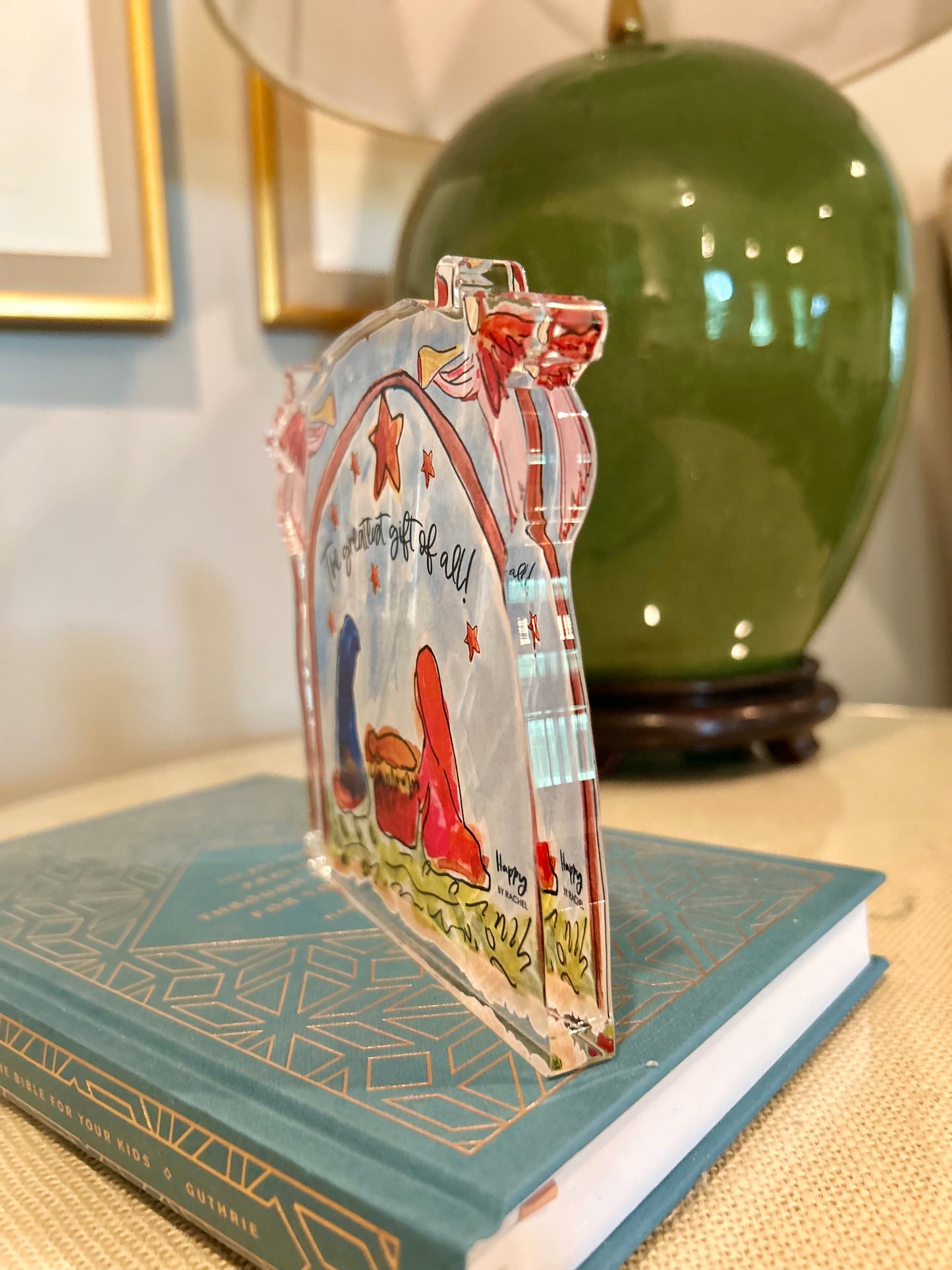 ACRYLIC Greatest Gift Nativity Sitter & Napkin Weight