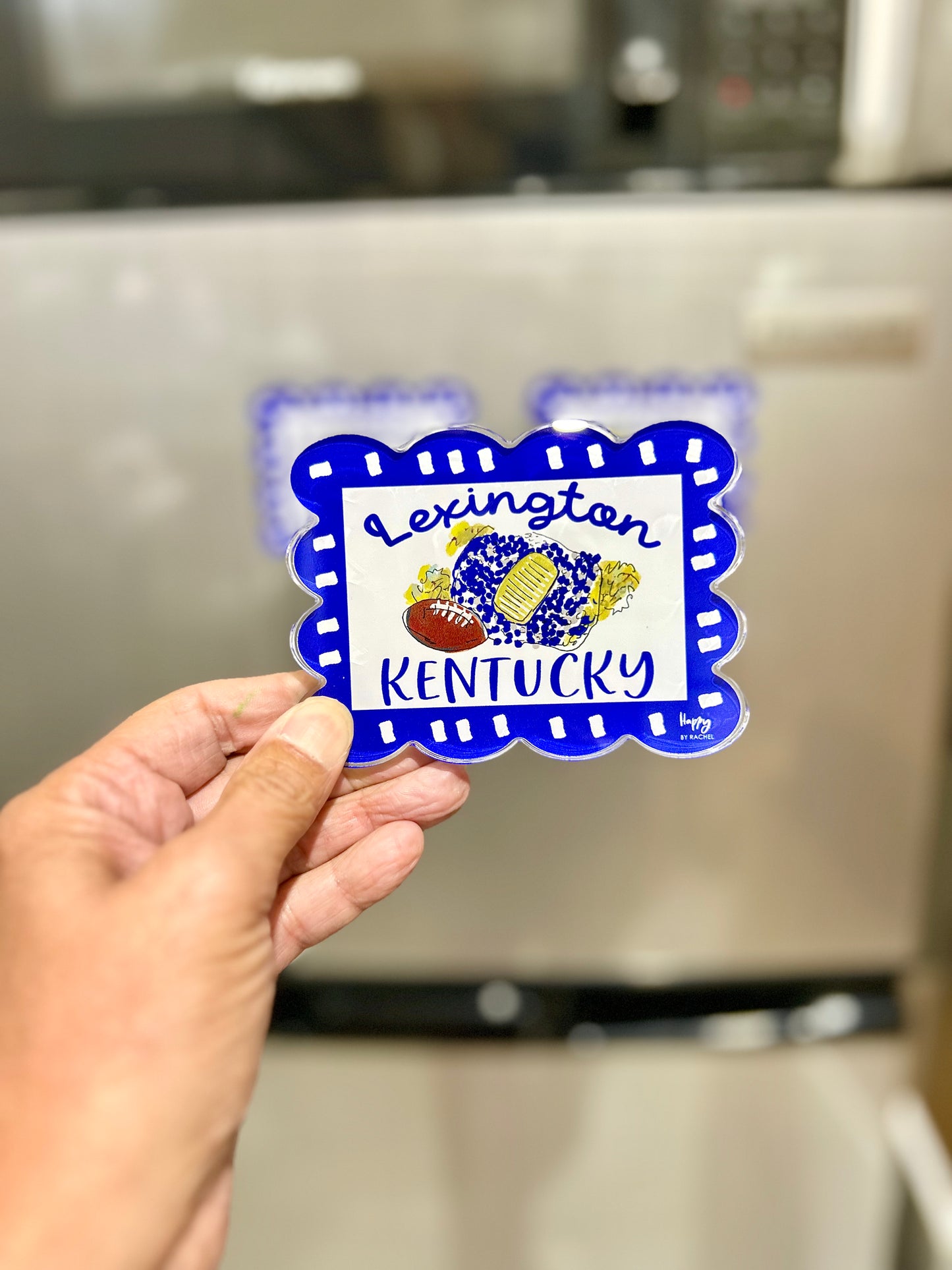 ACRYLIC Lexington, KY Scalloped Stadium Magnet