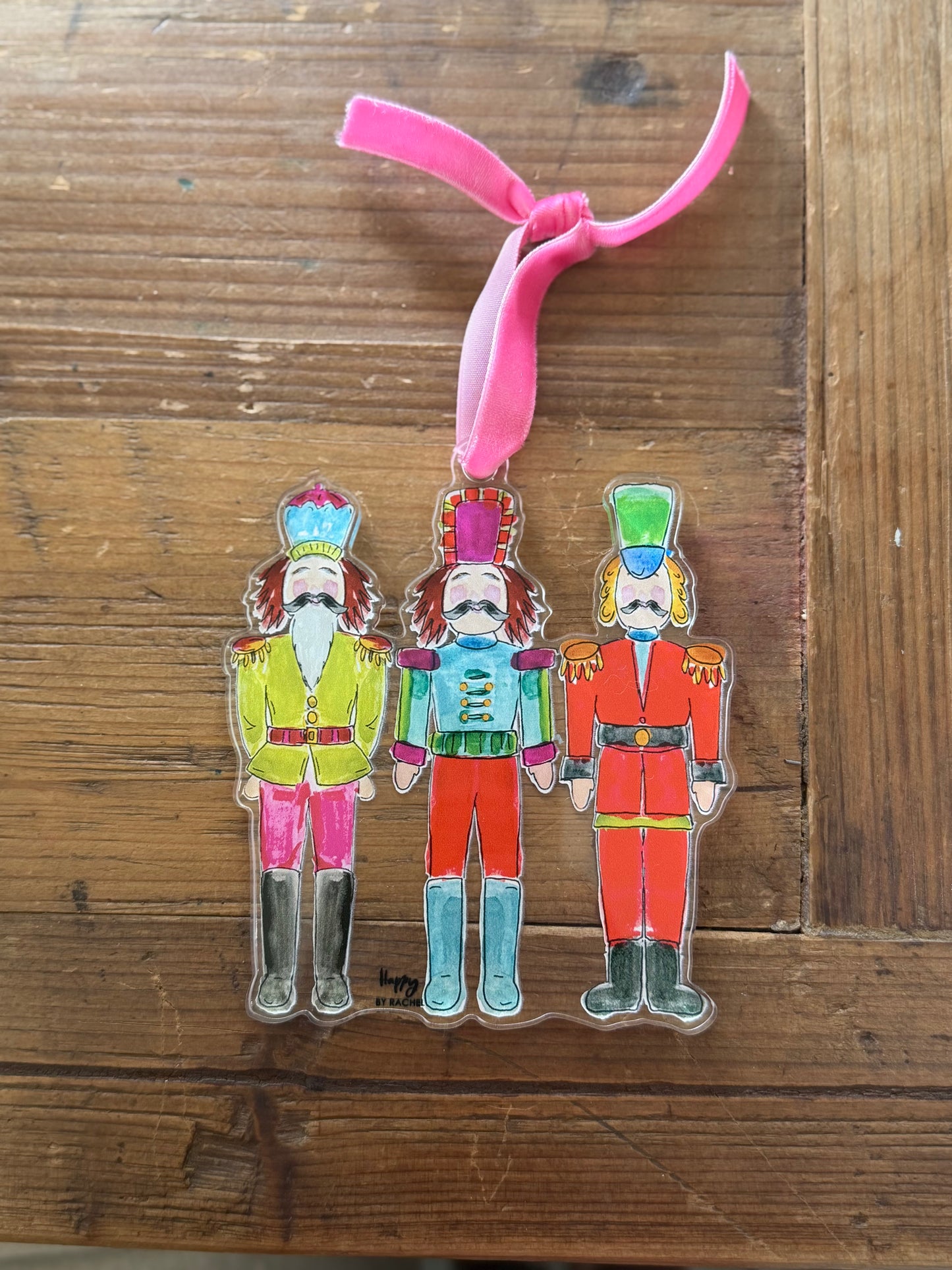 ACRYLIC Triple Nutcracker Ornament