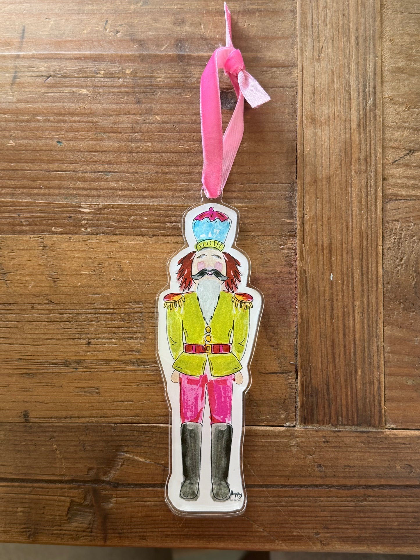 ACRYLIC Colorful Nutcracker Ornament