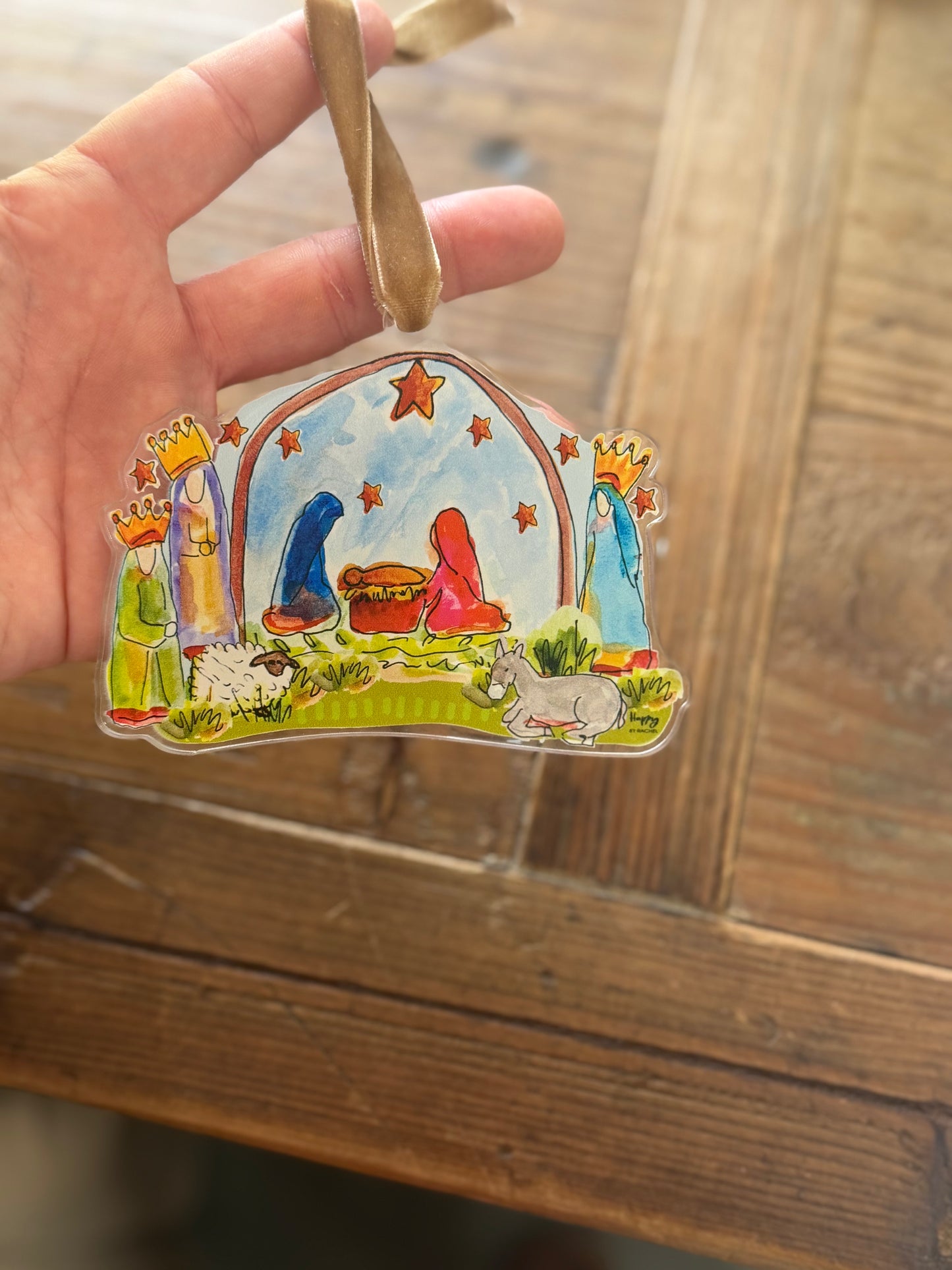 ACRYLIC Nativity Ornament