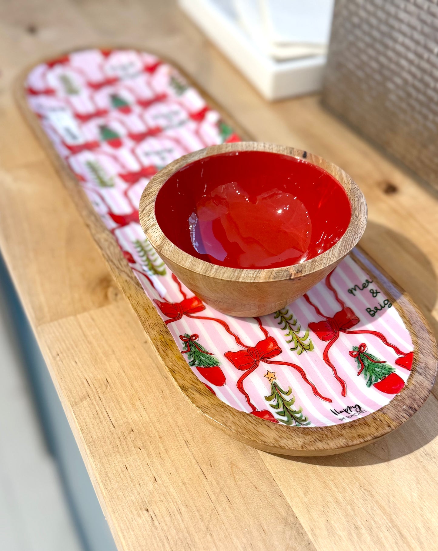 MERRY AND BRIGHT TAILGATE TRAY AND BOWL SET (PRE-ORDER)