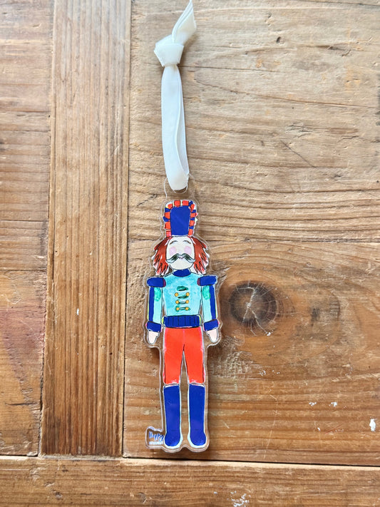 ACRYLIC Blue Nutcracker Ornament