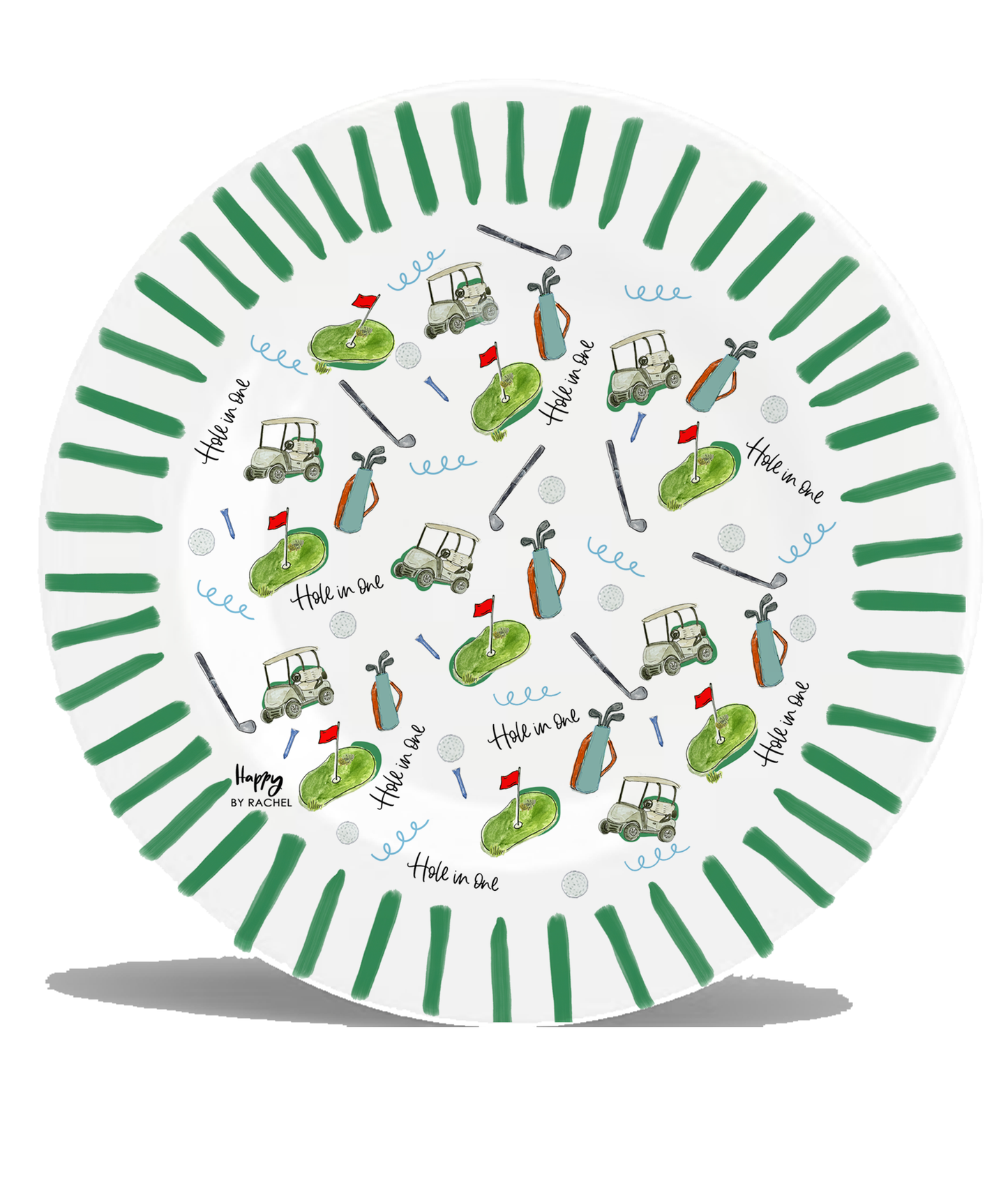 Golf Melamine Plate (set of 4)