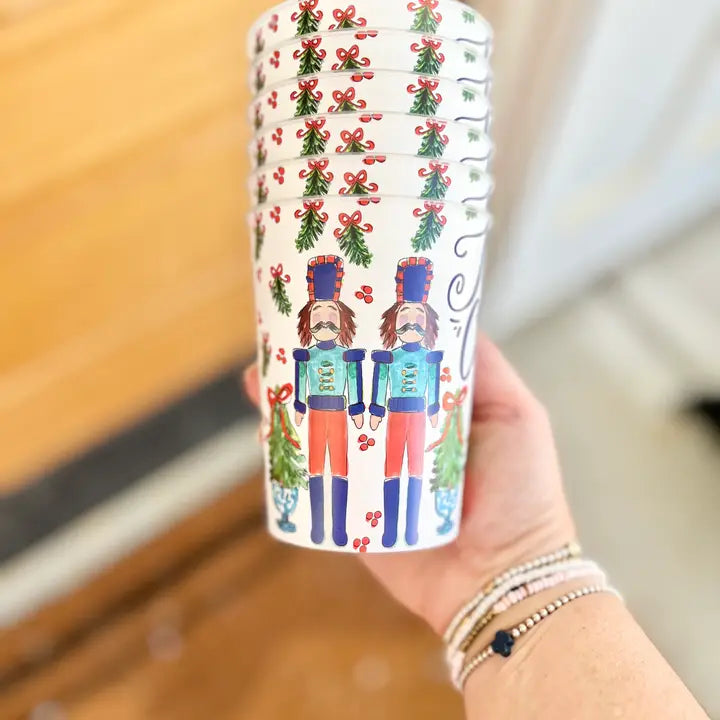 Blue Nutcracker Reusable Party Cups-Set of 6