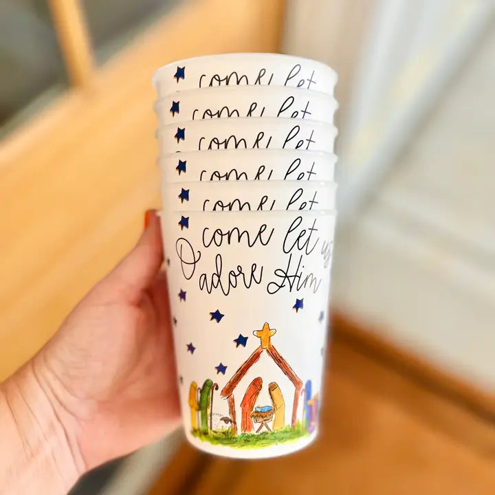 Nativity Reusable Party Cups-Set of 6