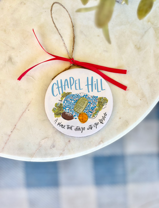 Chapel Hill, NC Christmas College Town Ornament