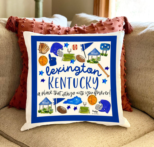 Lexington, KY Multi Sport Double Sided Square Pillow