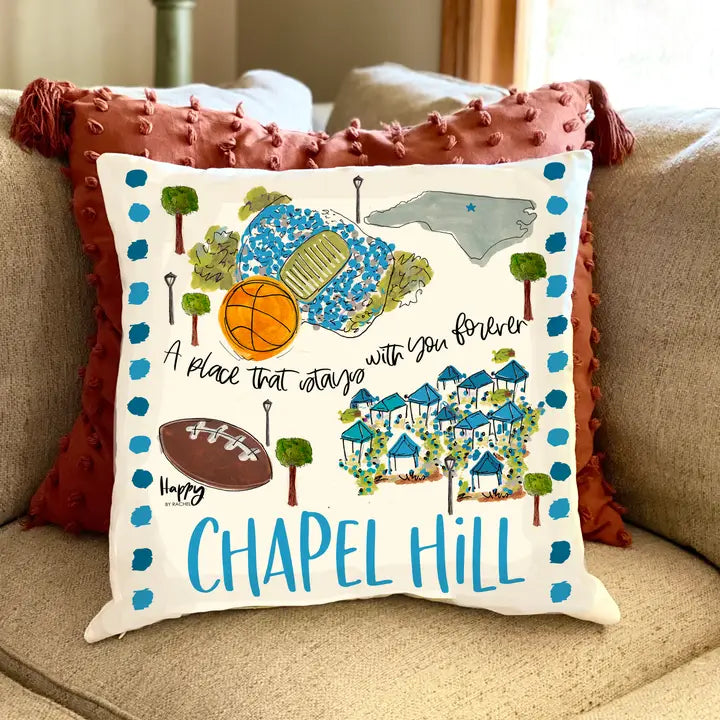 Chapel Hill, NC Double Sided Pillow