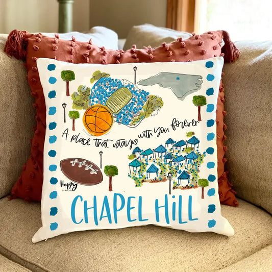Chapel Hill, NC Double Sided Pillow