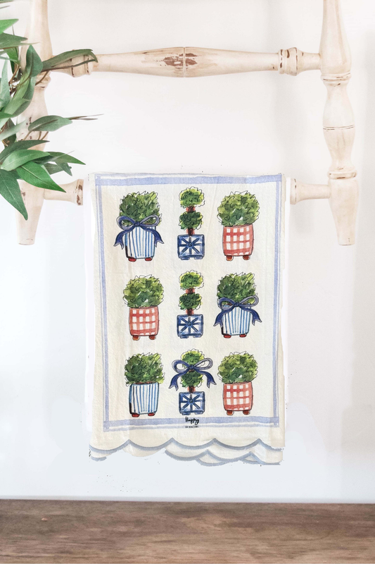 Plants and Bows Towel