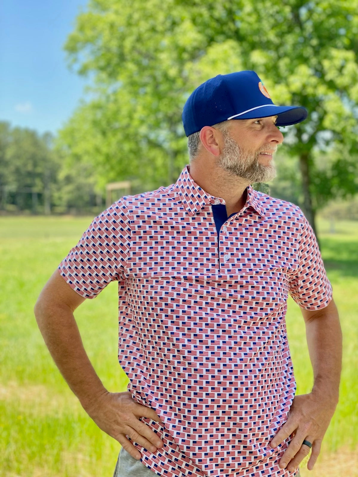 American Flag Polo