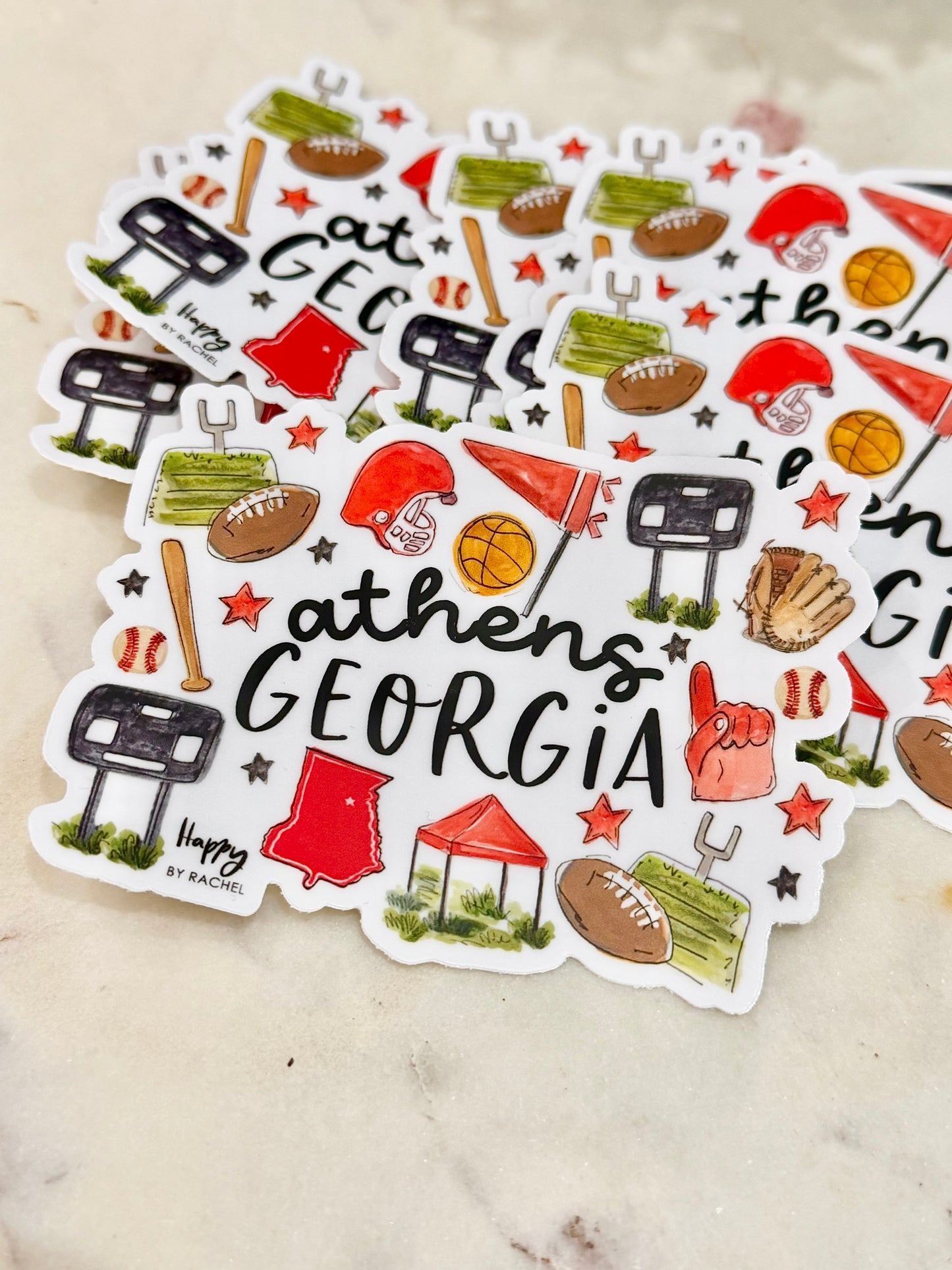 Athens, GA Multi Sport Sticker