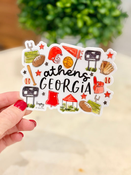 Athens, GA Multi Sport Sticker
