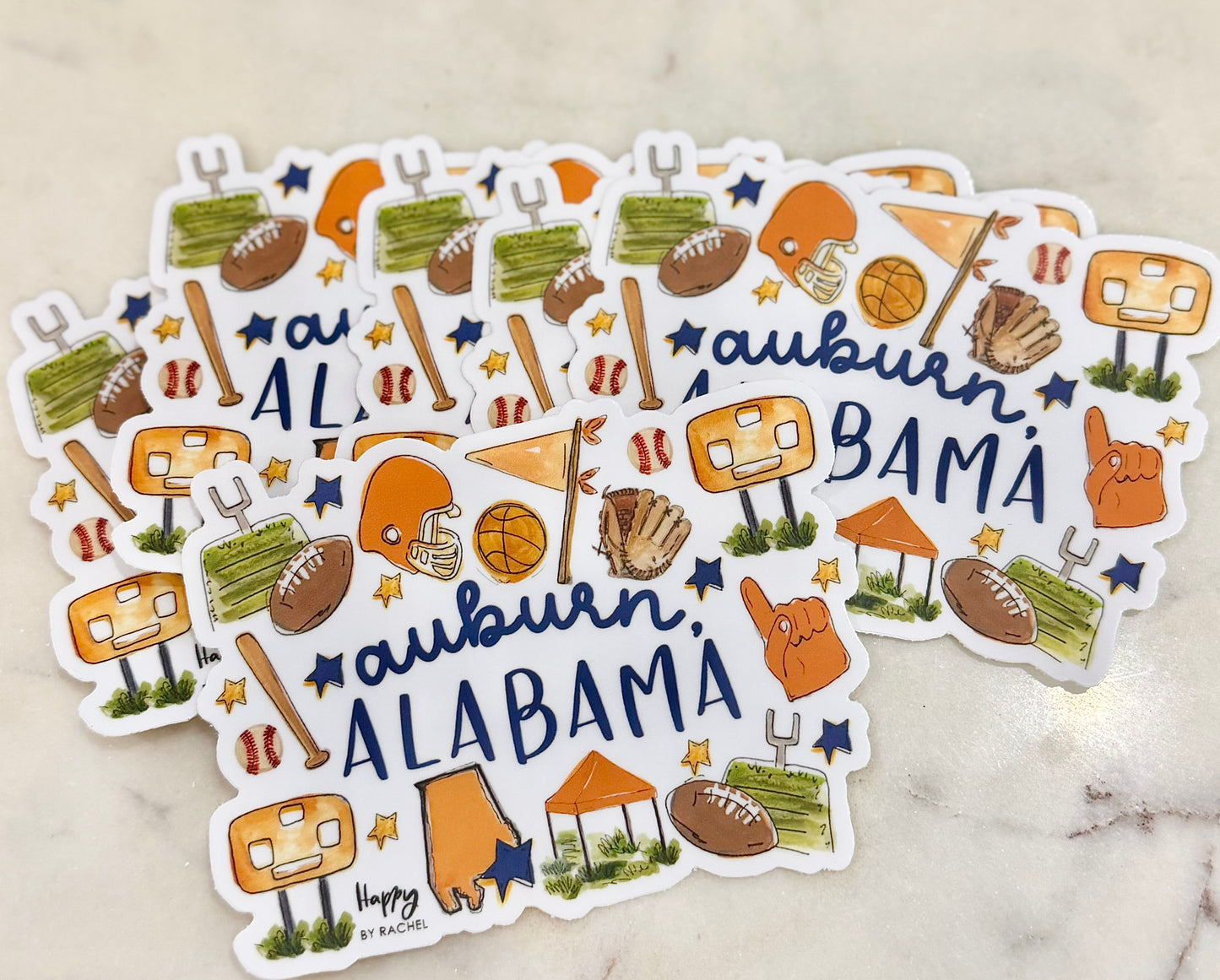 Auburn, AL Multi Sport Sticker