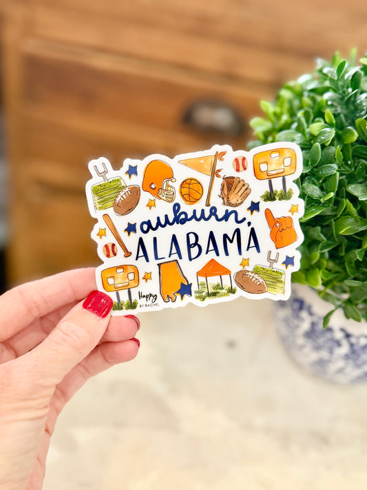 Auburn, AL Multi Sport Sticker