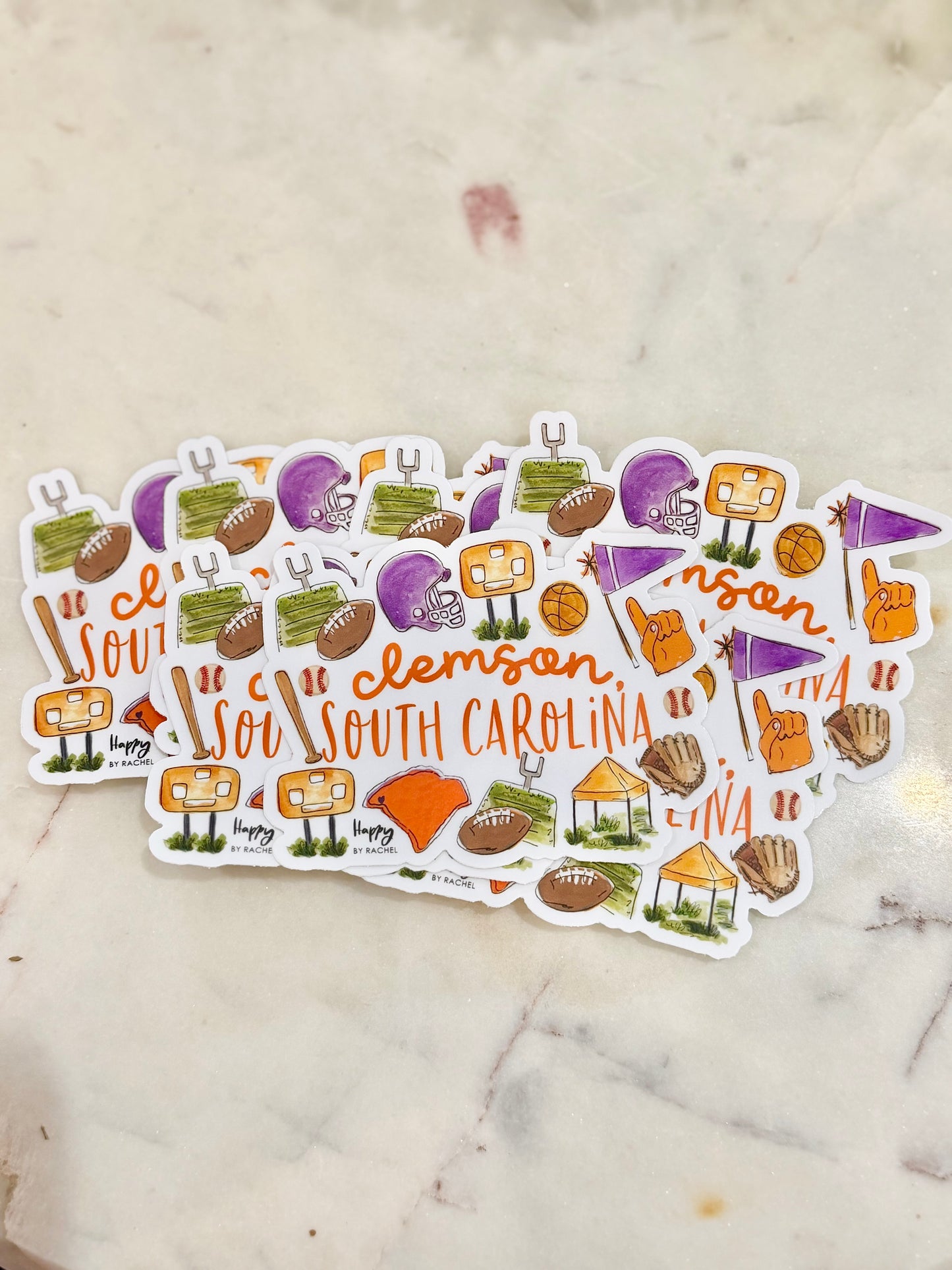 Clemson, SC Multi Sport Sticker