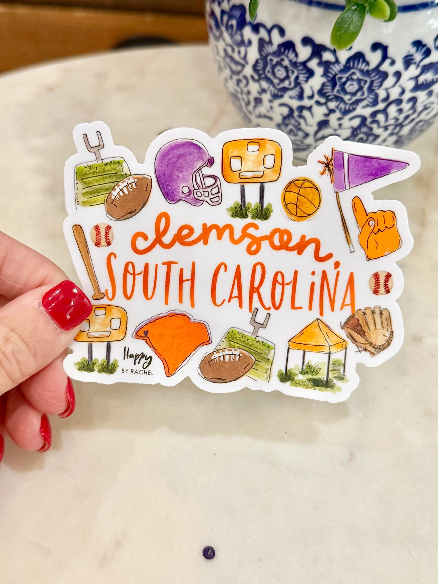 Clemson, SC Multi Sport Sticker