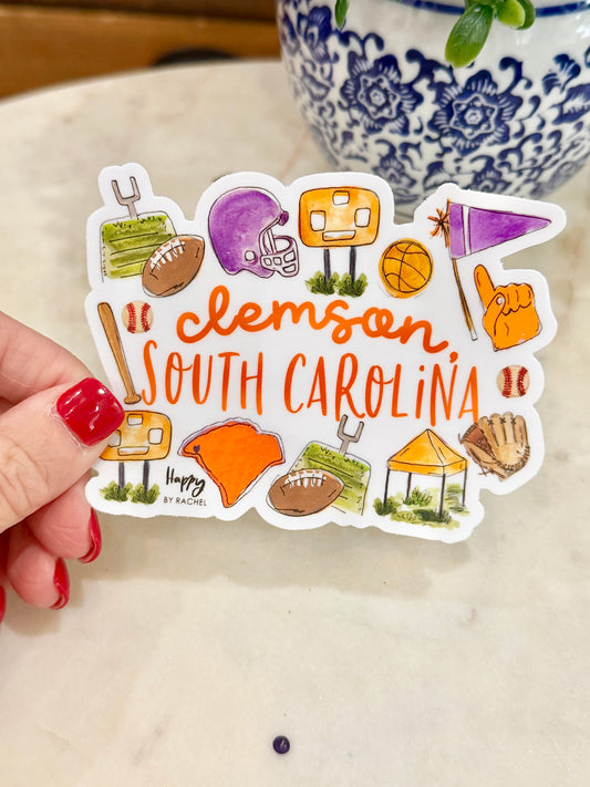 Clemson, SC Multi Sport Sticker