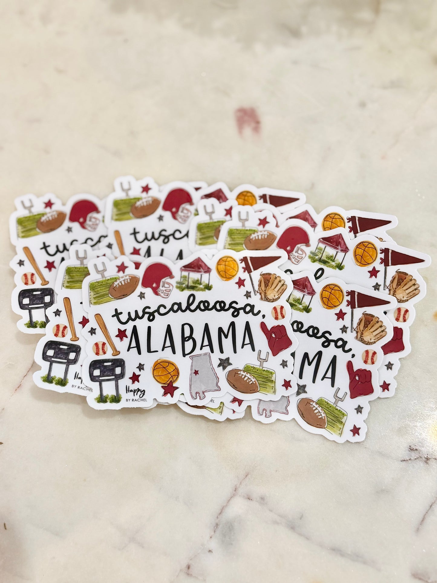 Tuscaloosa, AL Multi Sport Sticker