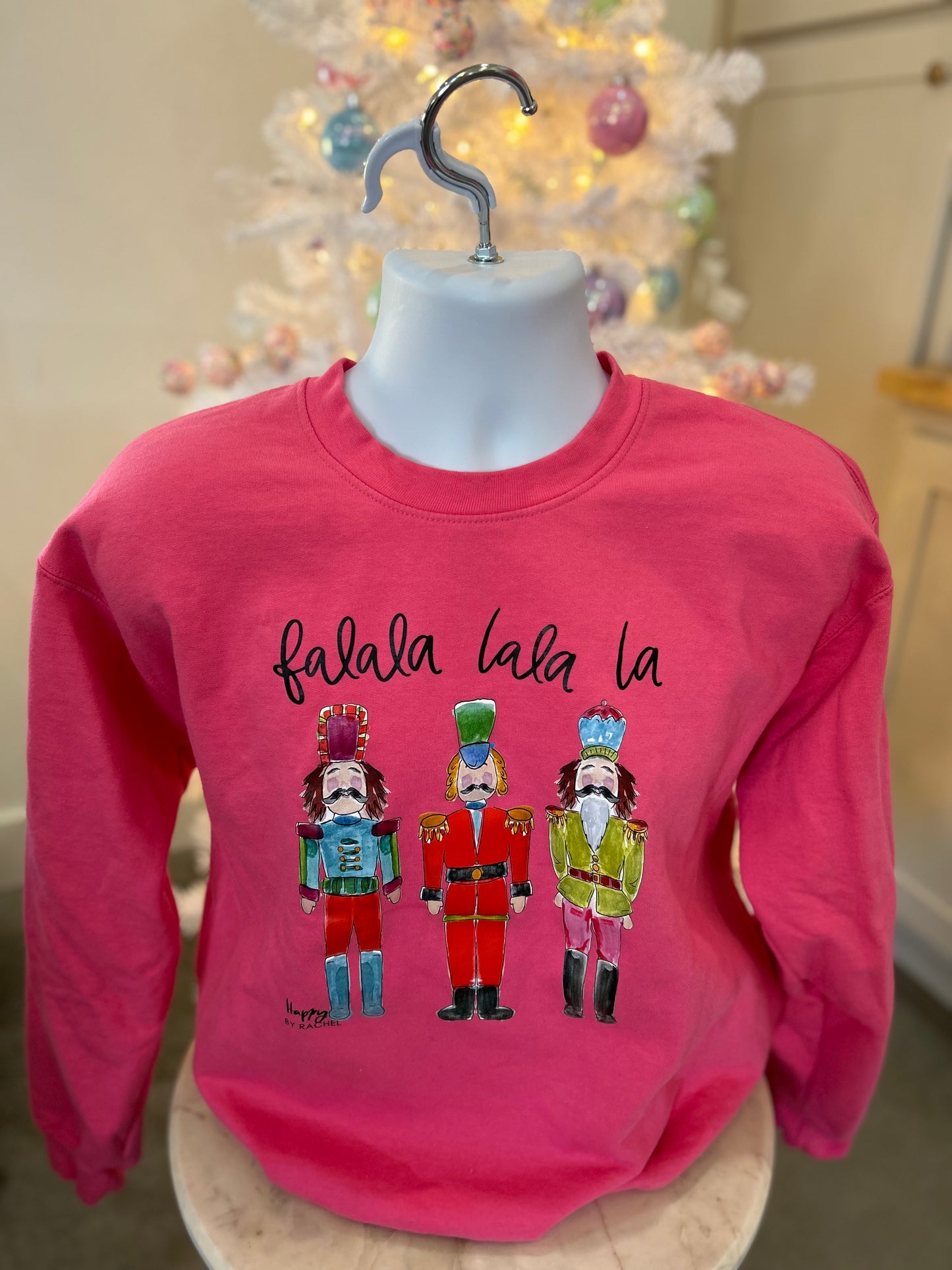 Nutcracker Christmas Sweatshirt - Hot Pink