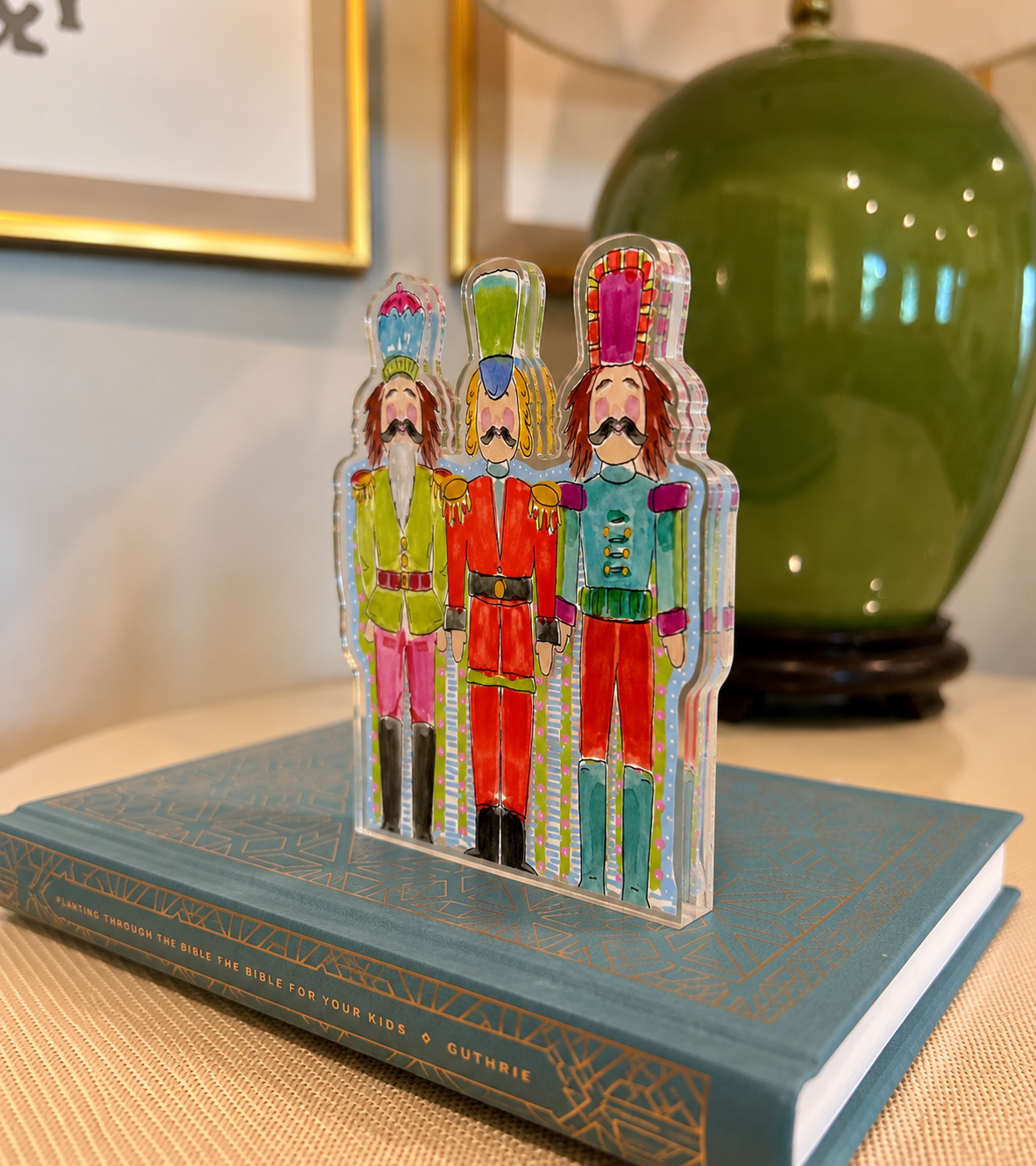 ACRYLIC Triple Nutcracker Sitter & Napkin Weight