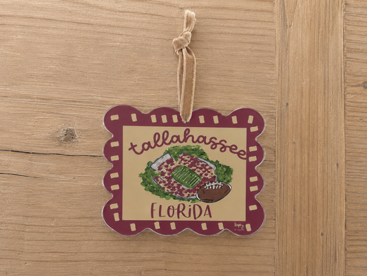 ACRYLIC Tallahassee, FL Scalloped Stadium Ornament (Copy)