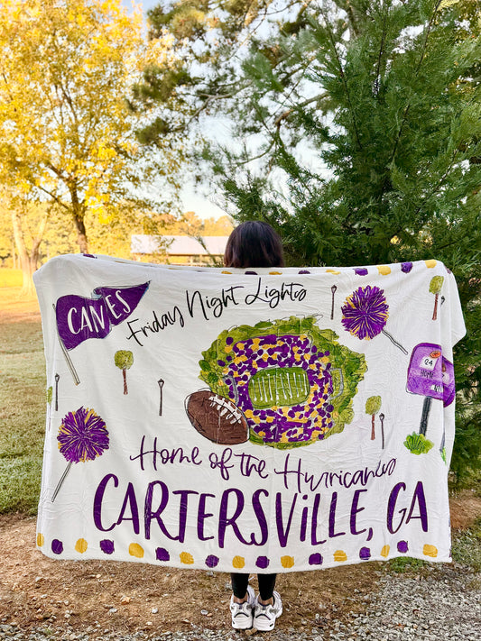Cartersville Friday Night Lights Fleece Blanket