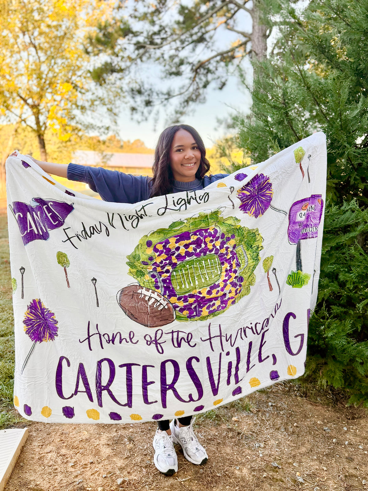 Cartersville Friday Night Lights Fleece Blanket