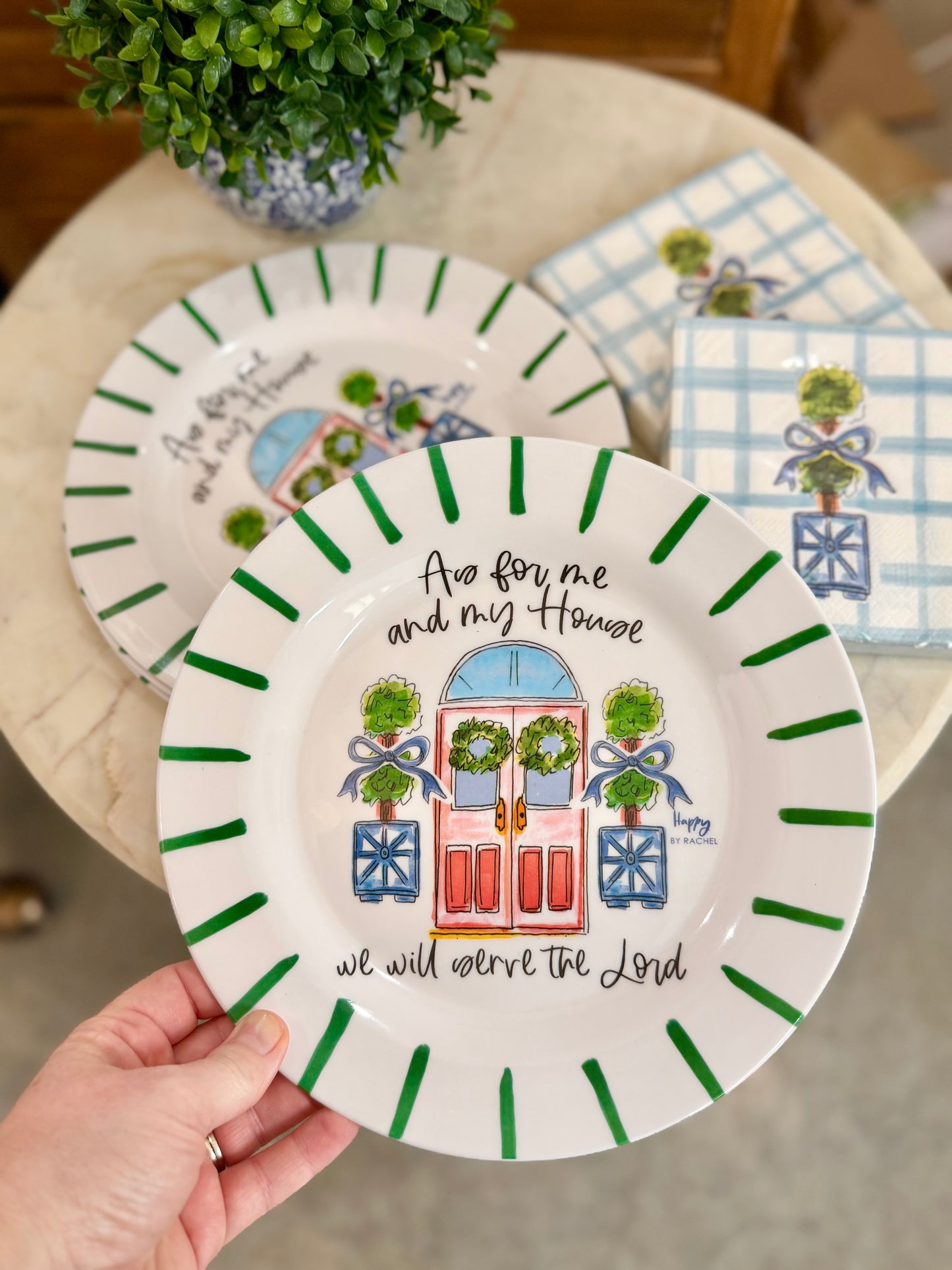 As For Me and My House Melamine Plates (set of 4)