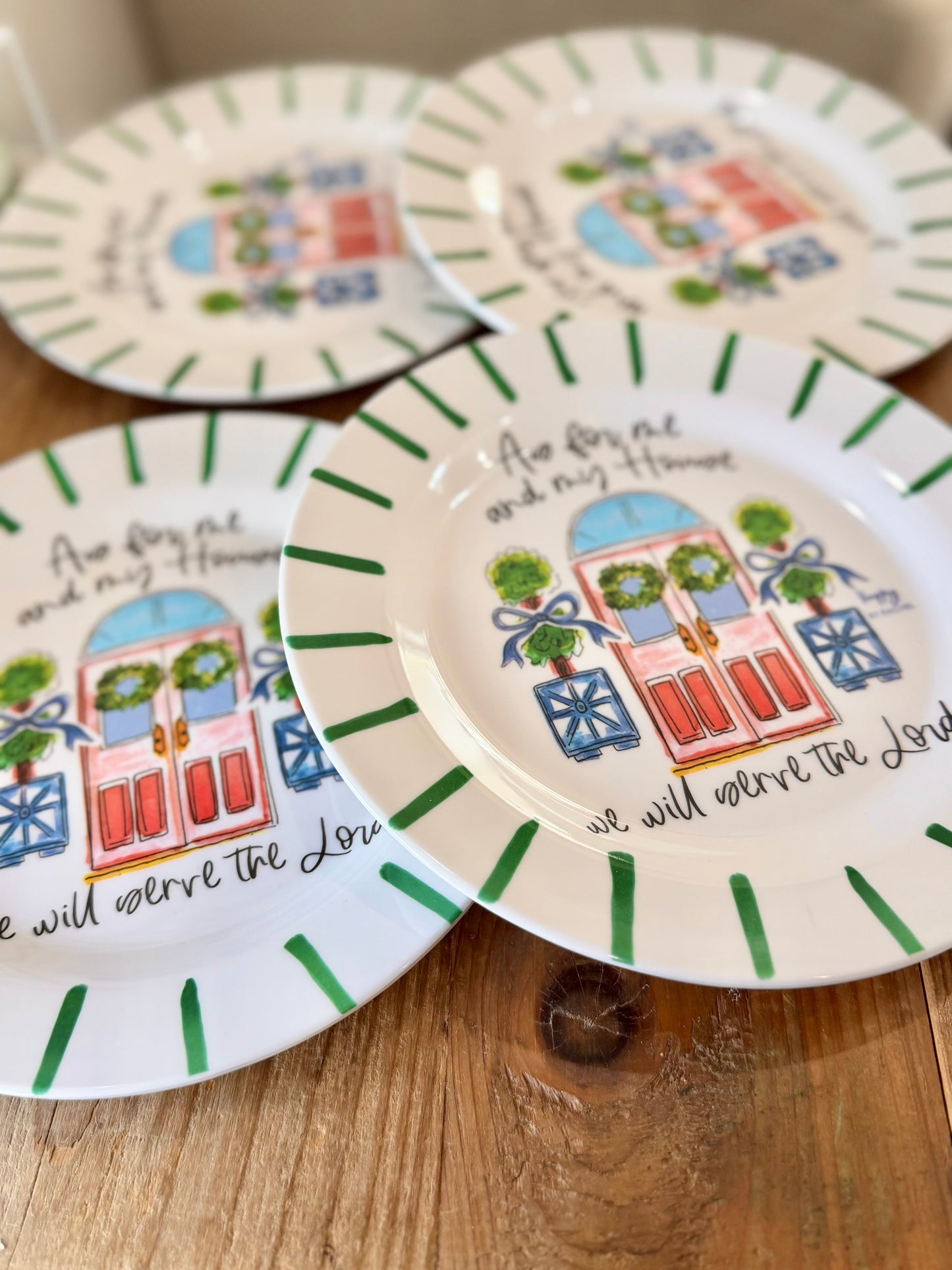 As For Me and My House Melamine Plates (set of 4)