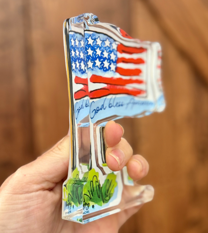 ACRYLIC FLAG Sitter