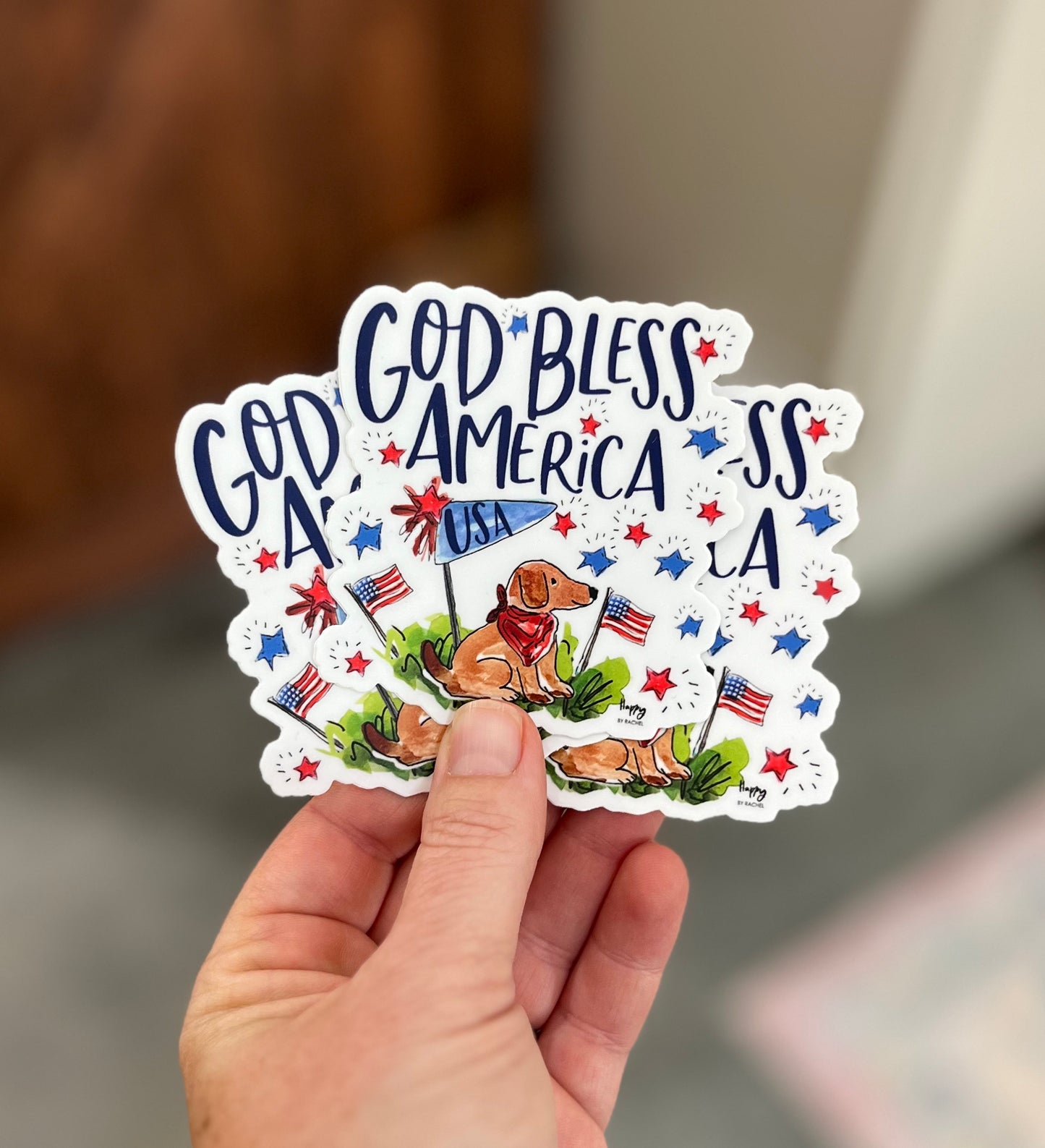 American Dog Stickers