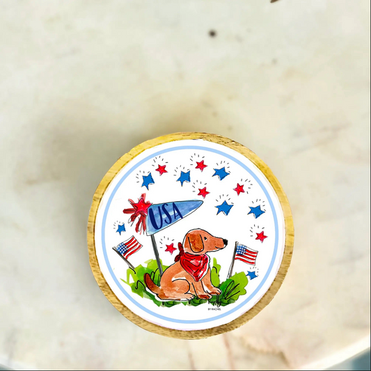 American Dog Trinket Tray - 5" (SMALL)