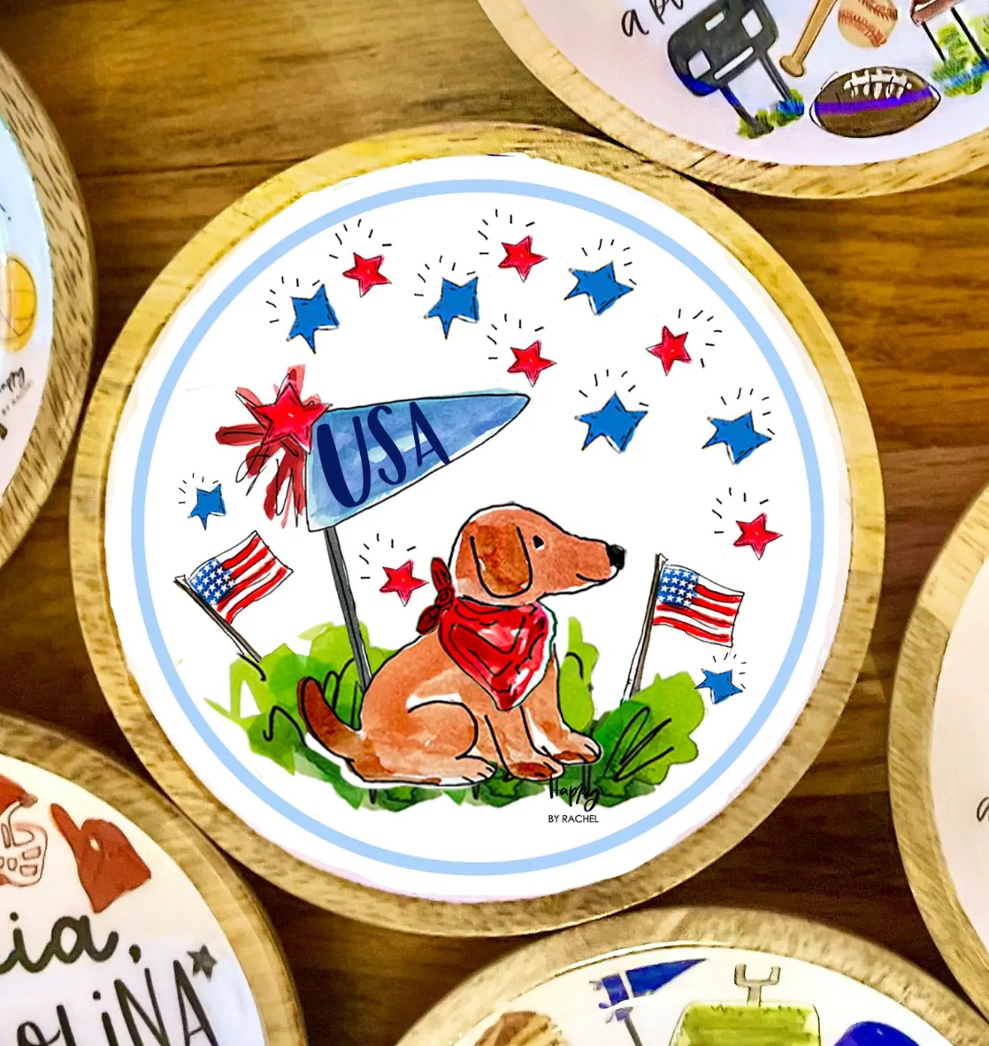 American Dog Trinket Tray - 5" (SMALL)