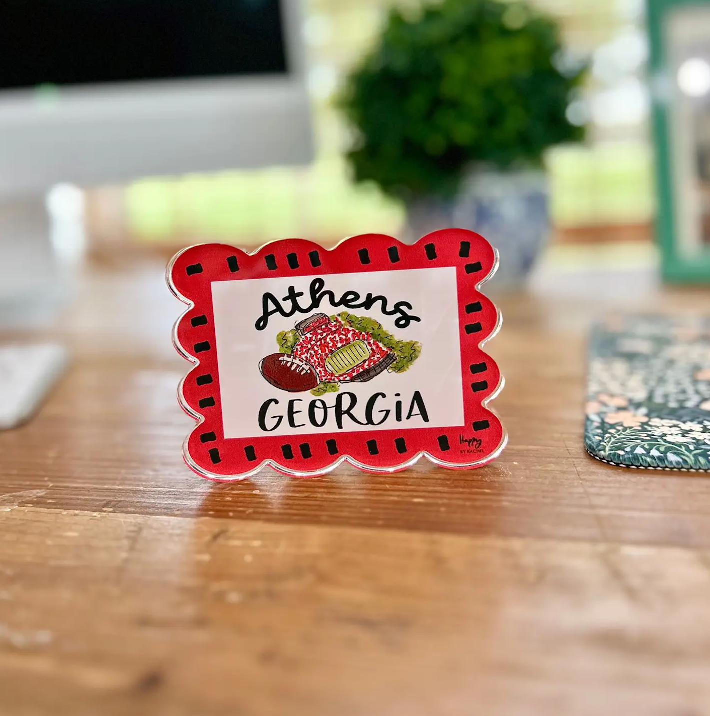 ACRYLIC Athens, GA Scalloped Stadium Magnet