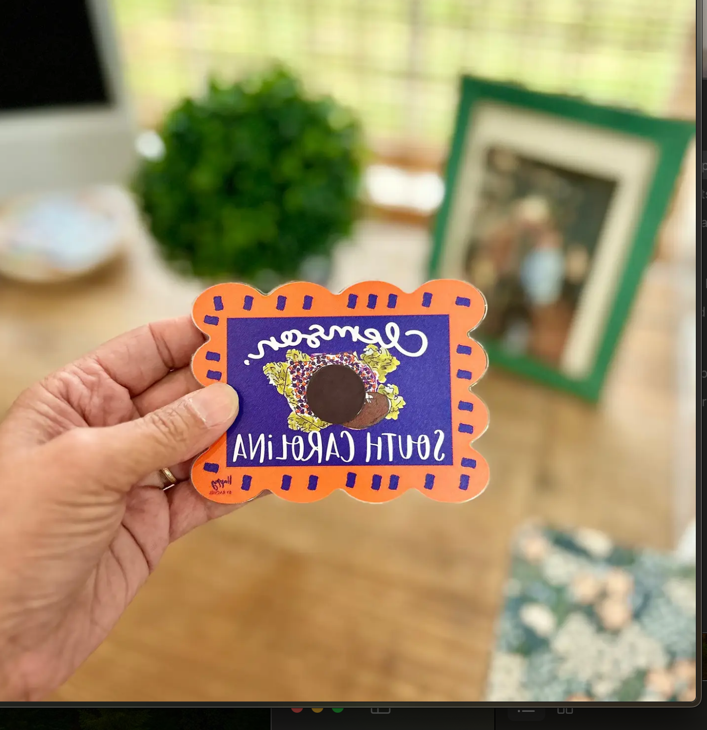 ACRYLIC Clemson, SC Scalloped Stadium Magnet