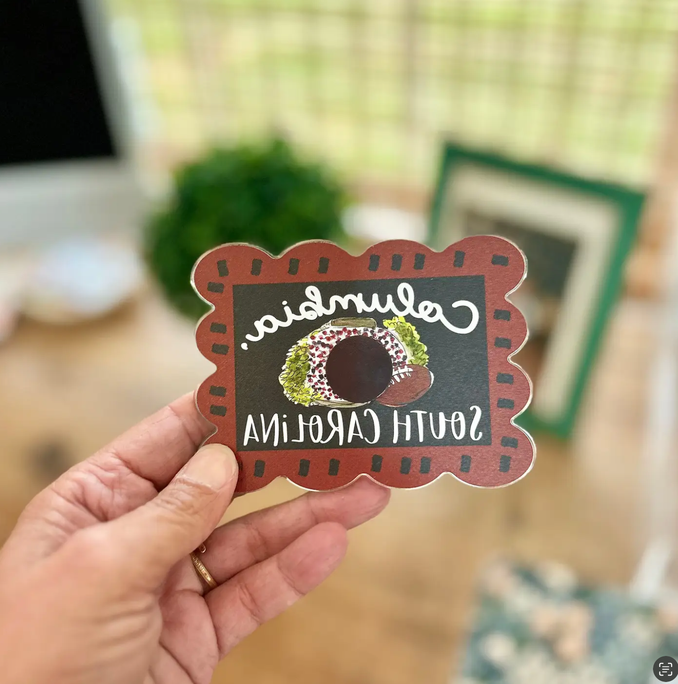 ACRYLIC Columbia, SC Scalloped Stadium Magnet