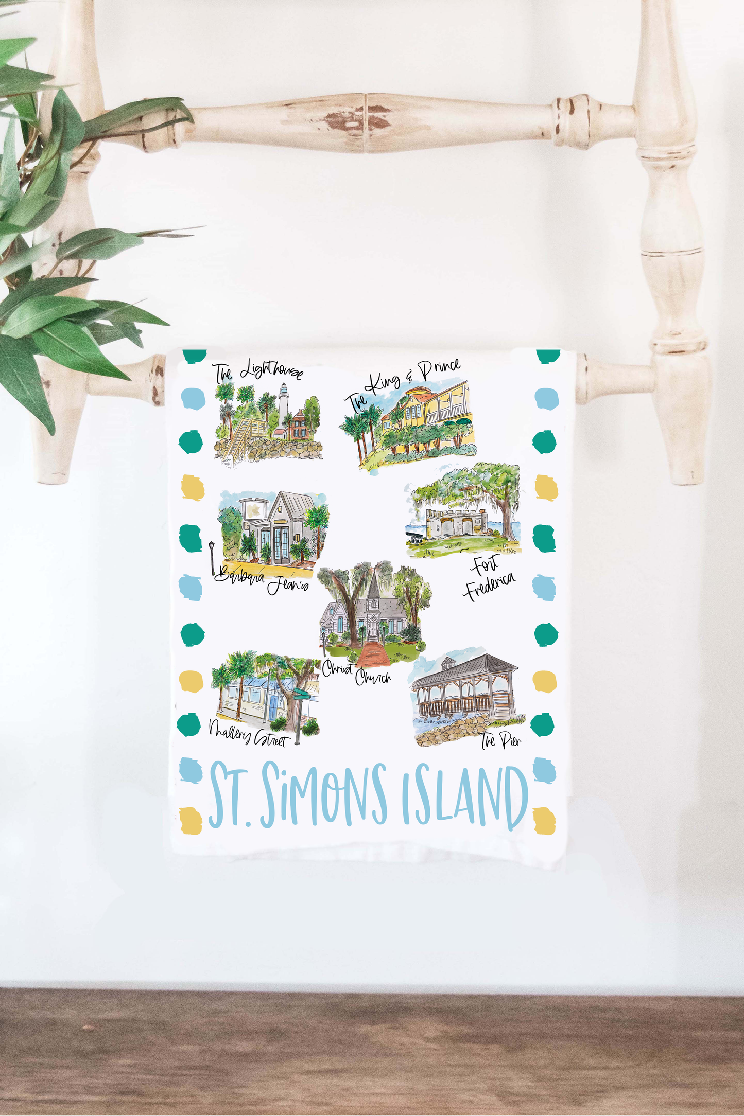 St. Simons, Georgia Tea Towel