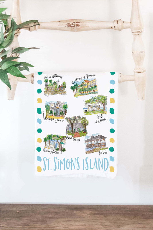 St. Simons, Georgia Tea Towel
