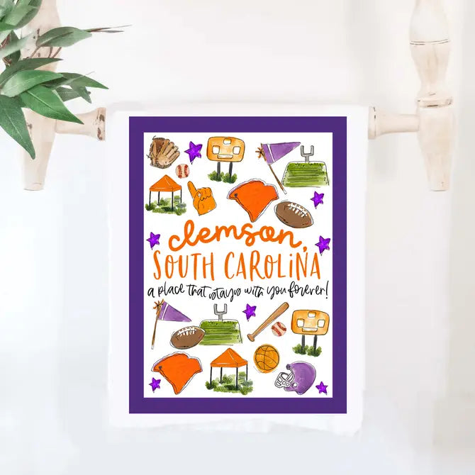 Clemson, SC Multi Sport Towel