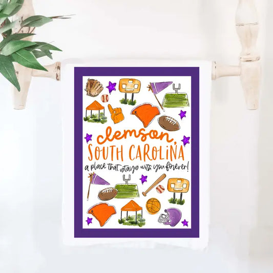 Clemson, SC Multi Sport Towel